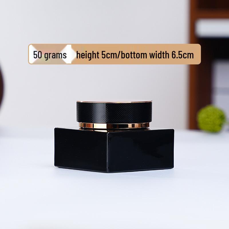 Press-Type Square Glass Skincare Bottle Set - Refillable for Lotion & Travel