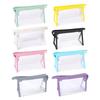 Clear Pencil Pouch Transparent Pencil Case with Zipper Stationery Toiletries Organizer Travel Cosmetic Makeup Storage Bag for School Office Supplies
