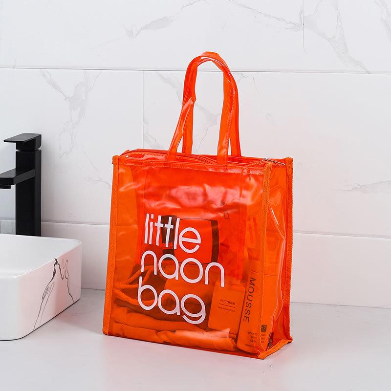 Fashionable  Large Capacity Transparent Hand In Hand Bag Travel Handbag