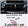 Silver Interior Fit For Peugeot 3008 5008 GT 2017 -  Glove & Gear Shift Box Sequ / AC Vent / Door Handle Bowl Cover Trim