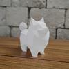 Geometric Low-Poly Dog Statue, 3D Printed Mini Dog Ornament, White Cute Puppy Figurine, Modern Desktop Decoration for Home Office Gift Ideas