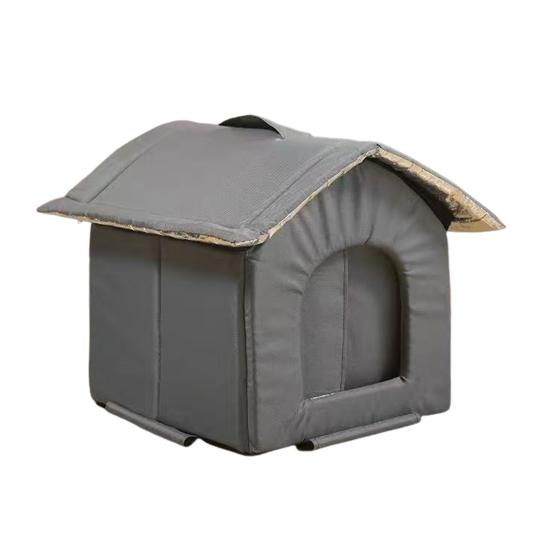 

Уличный домик для кошек Ветрозащитный Водонепроницаемый Уютное кошачье убежище Легкая сборка Теплое изолированное укрытие для уличных кошек Требуется сборка S A