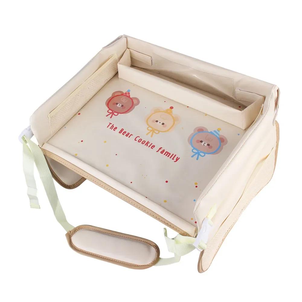 

Автомобильный обеденный столик для рисования, поднос для детского автокресла, мультяшный столик-поднос для автокресла, маленький столик, инструмент для хранения, складной, водонепроницаемый