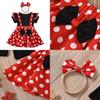 Baby Girl Minnie Mouse Party Tutu Dress Outfit With Bow Headband