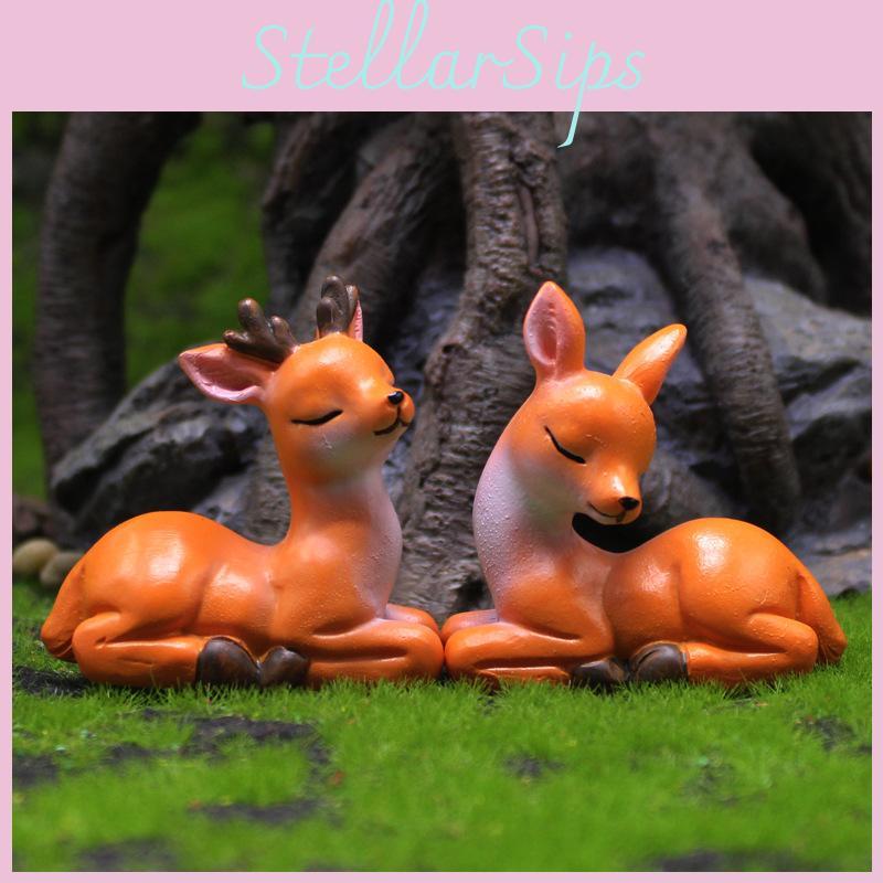 Cute Deer Resin Miniatures For Event Animal Decoration And Friendship Gifts