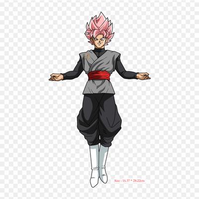 Aufnäher für Kleiderbeutel, zum Aufbügeln, Thermoaufkleber, Goku Black Ssj Rose 2, Goku Vegeta, Muster, waschbar, Wärmeübertragung