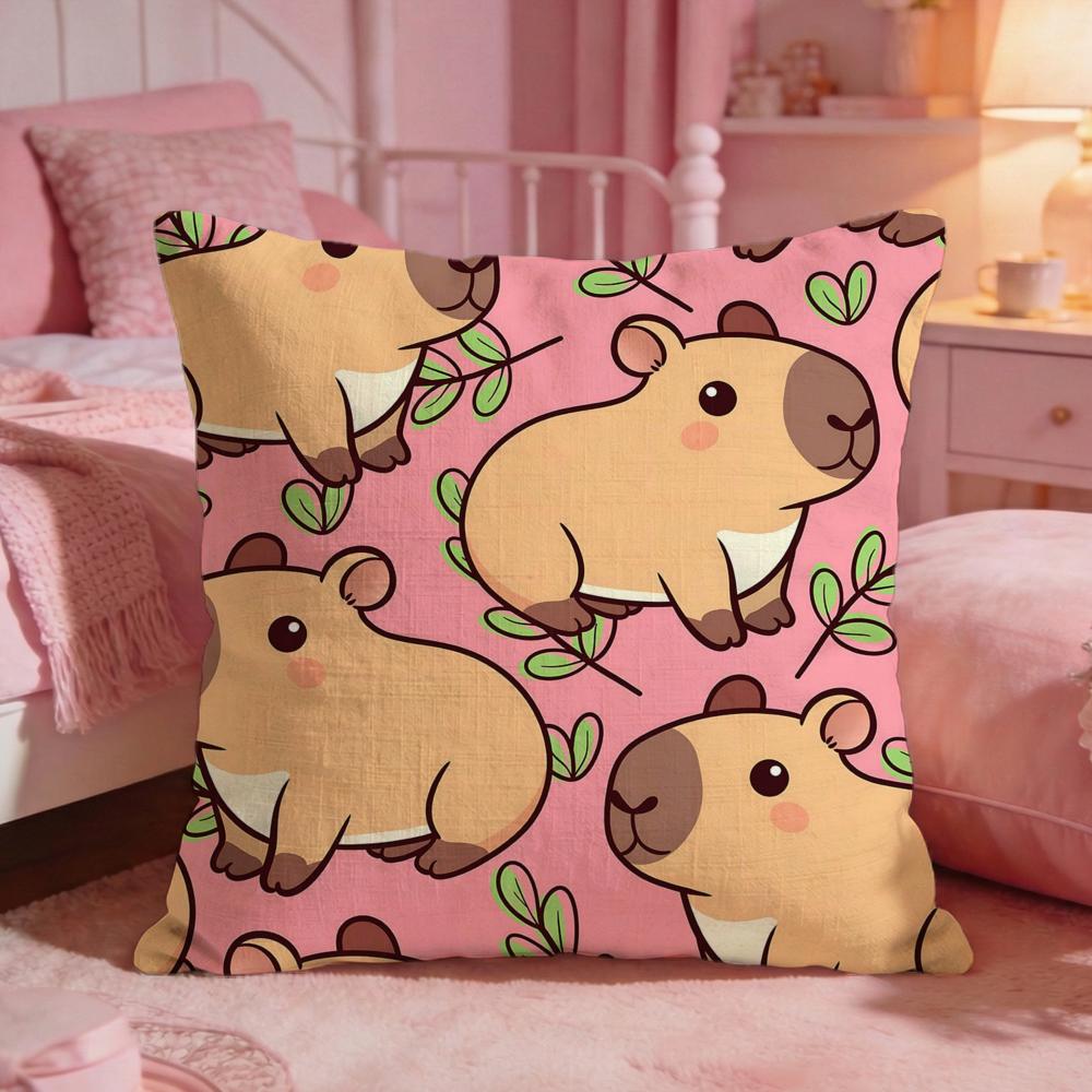 AnimalcapybaraS Cushion Cover Premium Comfort Reversible Pillow Cove Two in One Design for Any Room Car Interior