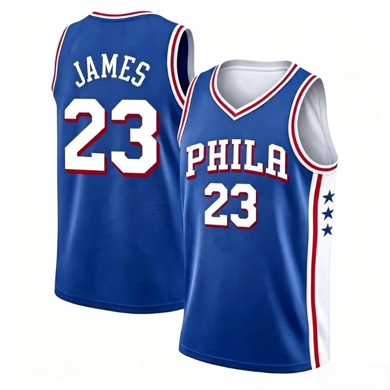 Philadelphia 23 Basketball Jersey Sleeveless Tank Top Quick Dry Sport Streetwear Fans Training Vest White Blue Family Matching