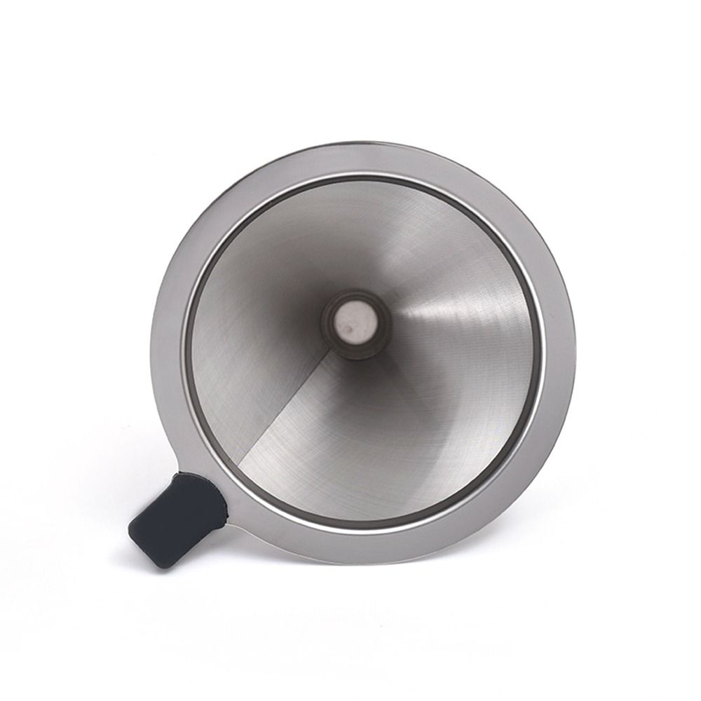 Stainless Steel Coffee Filter Drip Type Fine Mesh Reusable Coffee Filter No Filter Paper Required Silver Pour Over Cone Dripper