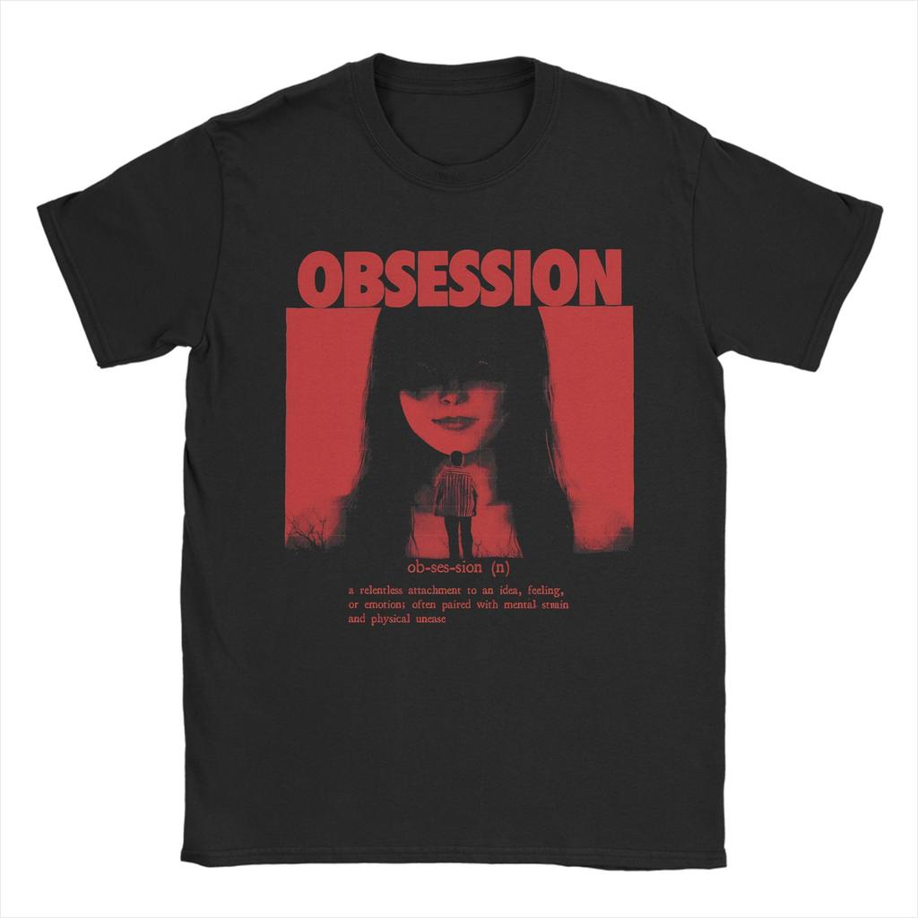Obsession Film Horreur Vintage T-shirt Pour Unisexe Unisexe 100% Coton T-shirts Loisirs Col Rond T-shirt Manches Courtes Vêtements