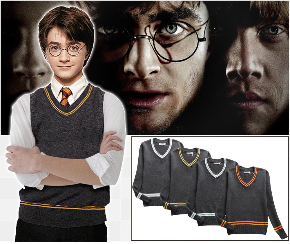 Harry Potter Gryffindor V-Neck Sweater Vest - Unisex Long-Sleeved JK Uniform Style