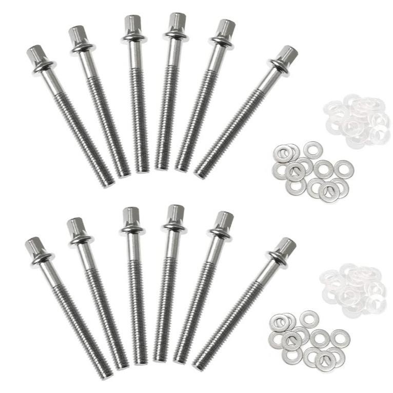 12-Piece Jazz Drum Screw Set: M5 Drum Claws & Short Screws for Tom-tom Percussion. Pack of 6