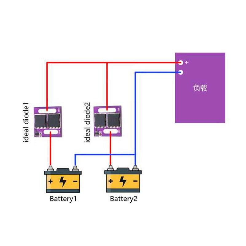 1/5/10/30/50Pcs No Voltage Limit 60A Ideal Diode Module Anti Reverse Current Connection Anti Backflow Diode No Ground Required