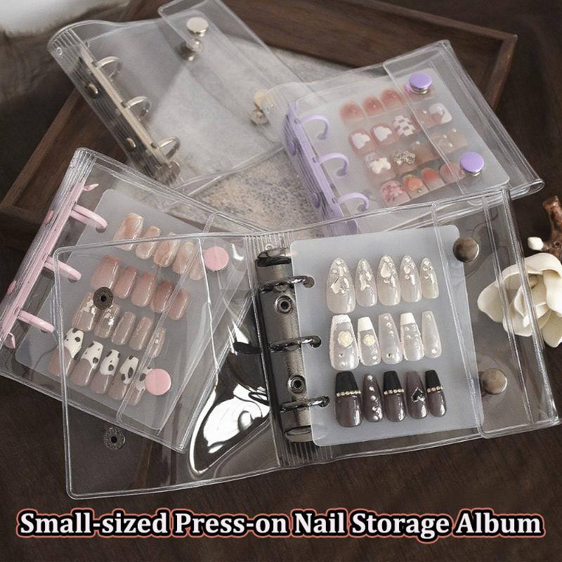 Nagelkunststück Falschnagel Aufbewahrungsbuch Doppelschnalle 3 Löcher Kartenclip Displaytafel DIY Einfaches Album Aufbewahrungsbuch