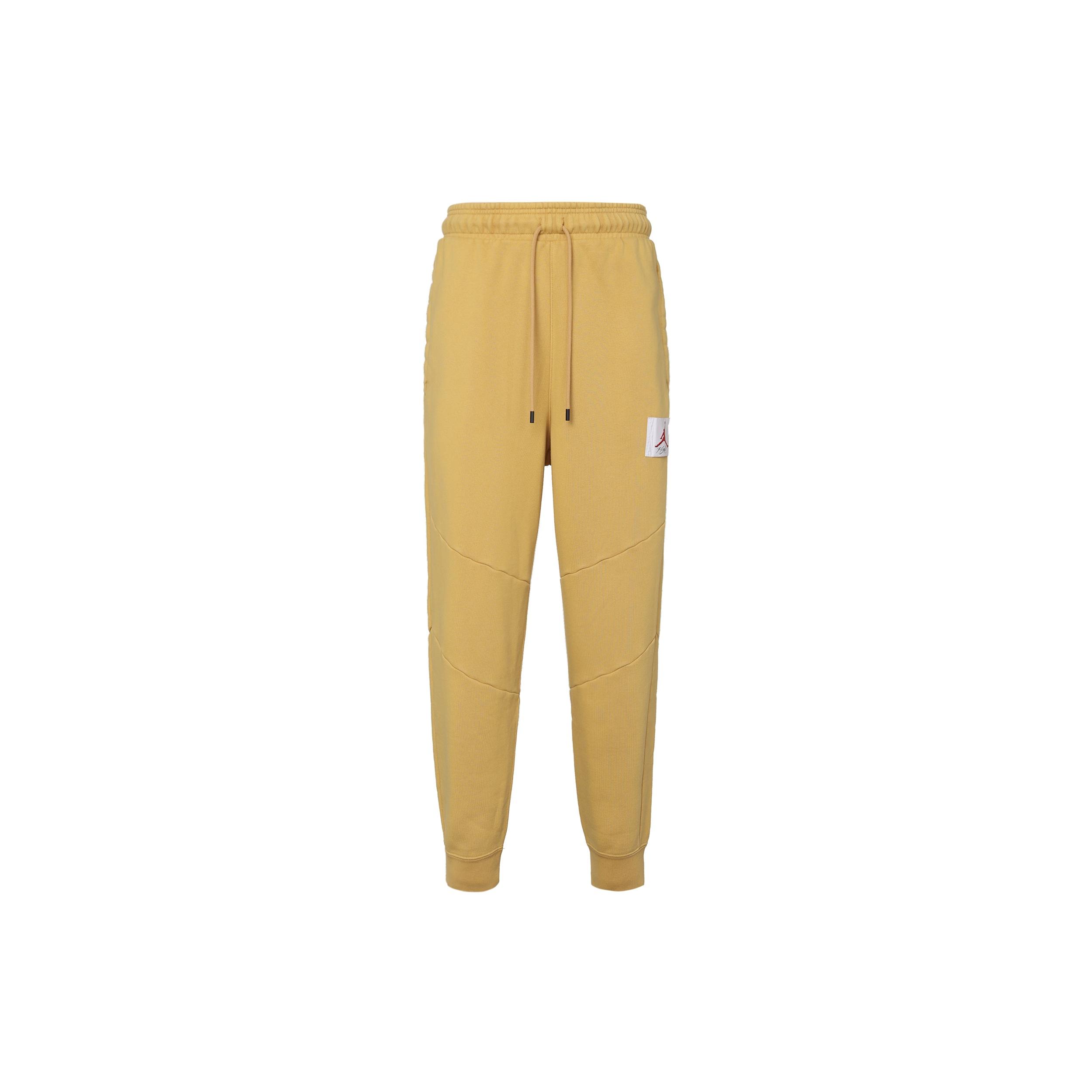 Air Jordan Flight MENS Casual Fleeced Sports Pants Yellow Men s CK6471-217 XL