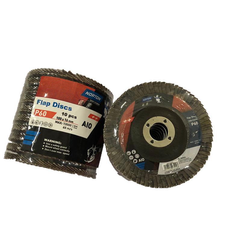 10 Pcs Flap Discs 100mm Grinding Discs 60 Grit for Angle Grinder to Sanding Grinding Metal Wood