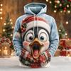 Unisex Kapuzenpullover mit Aufdruck Lustiges Alpaka Weihnachtsmütze Weihnachten Pullover Langarm Kängurutasche Freizeit Winter Feiertag Sweatshirt
