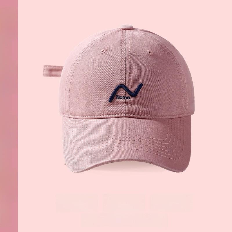 Girly Pink Baseball Cap With Soft Cotton Material And Curved Visor For Sunshade