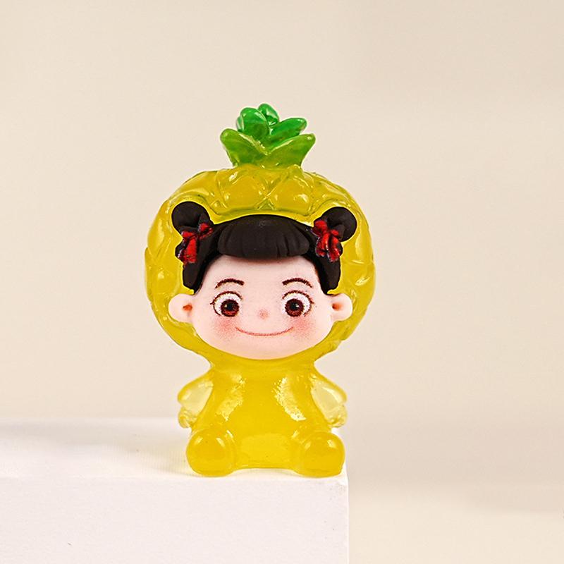 

2 шт. светящаяся фигурка Nezha Micro Landscape, украшение, уличная светящаяся миниатюрная статуэтка, горшечные мини-садовые аксессуары