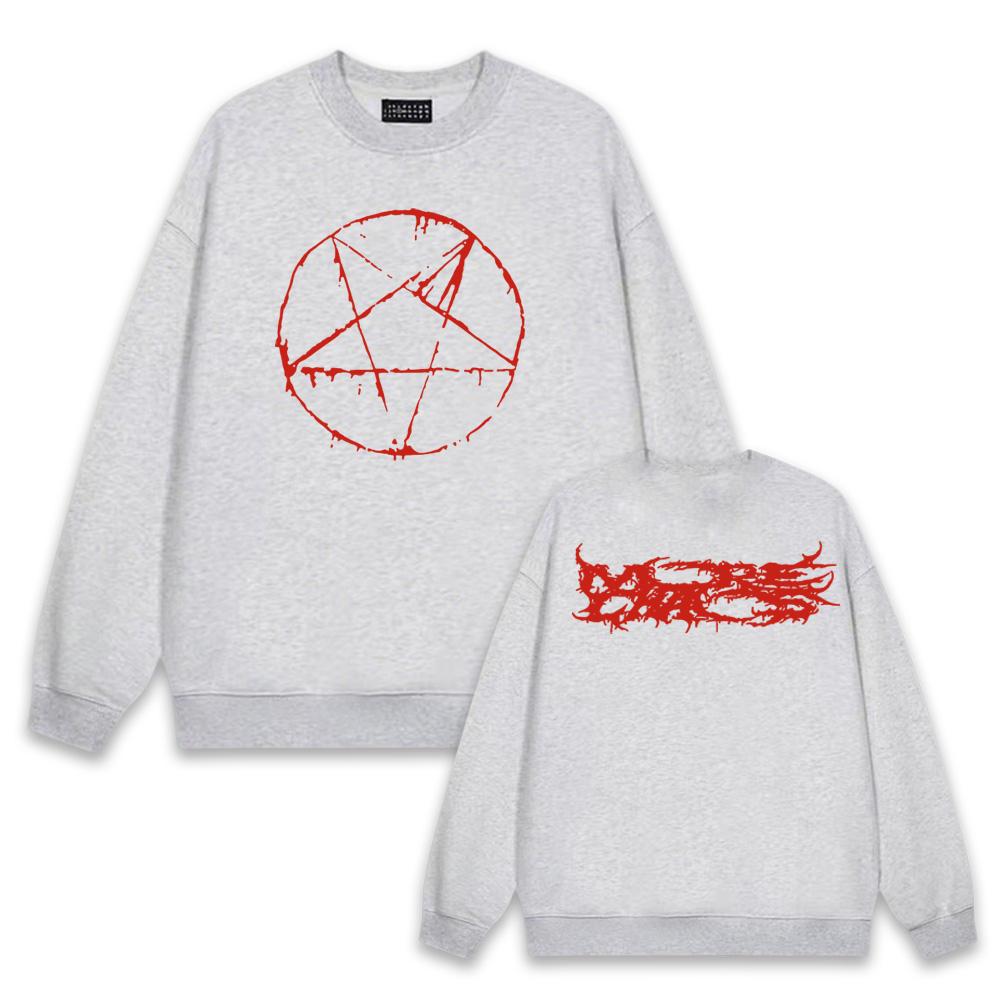 

More Chaos Pentagram Long Sleeve Fashion Sweatshirts Aesthetic Hoody Ken Carson Singer s Same Style Pullover XXXL сірий колір