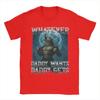 Funny Y2k Tops Whatever Daddy Wants Daddy Gets Funny Wolf Print T Shirts Mens Women Cotton TShirts Crewneck Tees Short Sleeve