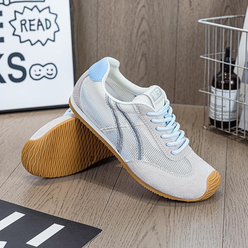 2025 Spring and Summer New Leather Soft-soled German Training Shoes Women's Casual Flat-bottomed Versatile Sports Student Women's Shoes Trendy Cool