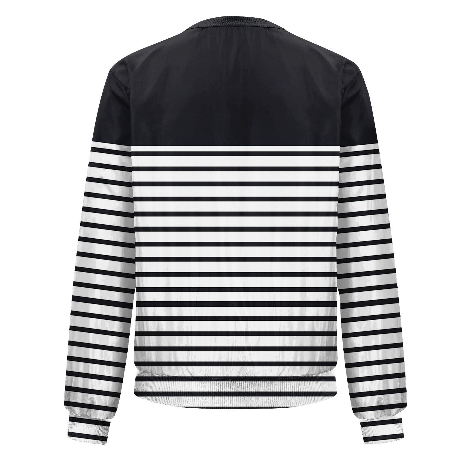 Женская модная повседневная куртка на молнии с длинным рукавом с принтом и круглым — фото 5