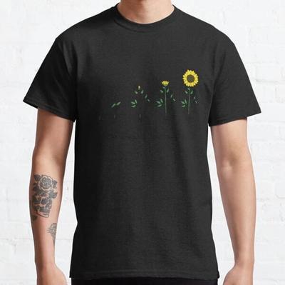 Yellow Classic Sunflower Christmas Gift Made In USA T-Shirt S-3XL