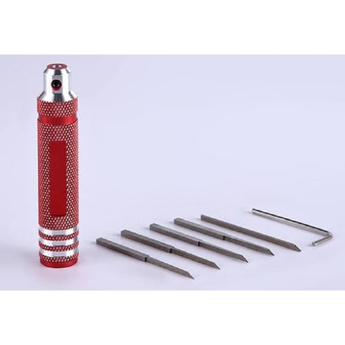 SAISAC 5-Blade Carving Chisel Set for Gundam Model Kits, Figures, Models, and Plastic Models (Red)