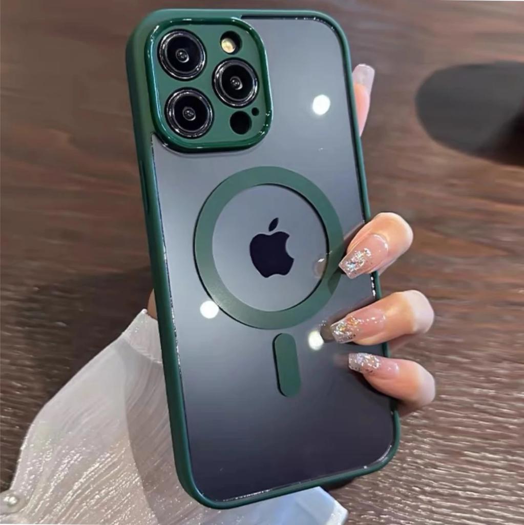 Luxury Magnetic For Magsafe Wireless Charge Case For iPhone 15 14 13 12 11 Pro Max Shockproof Armor Clear Cover