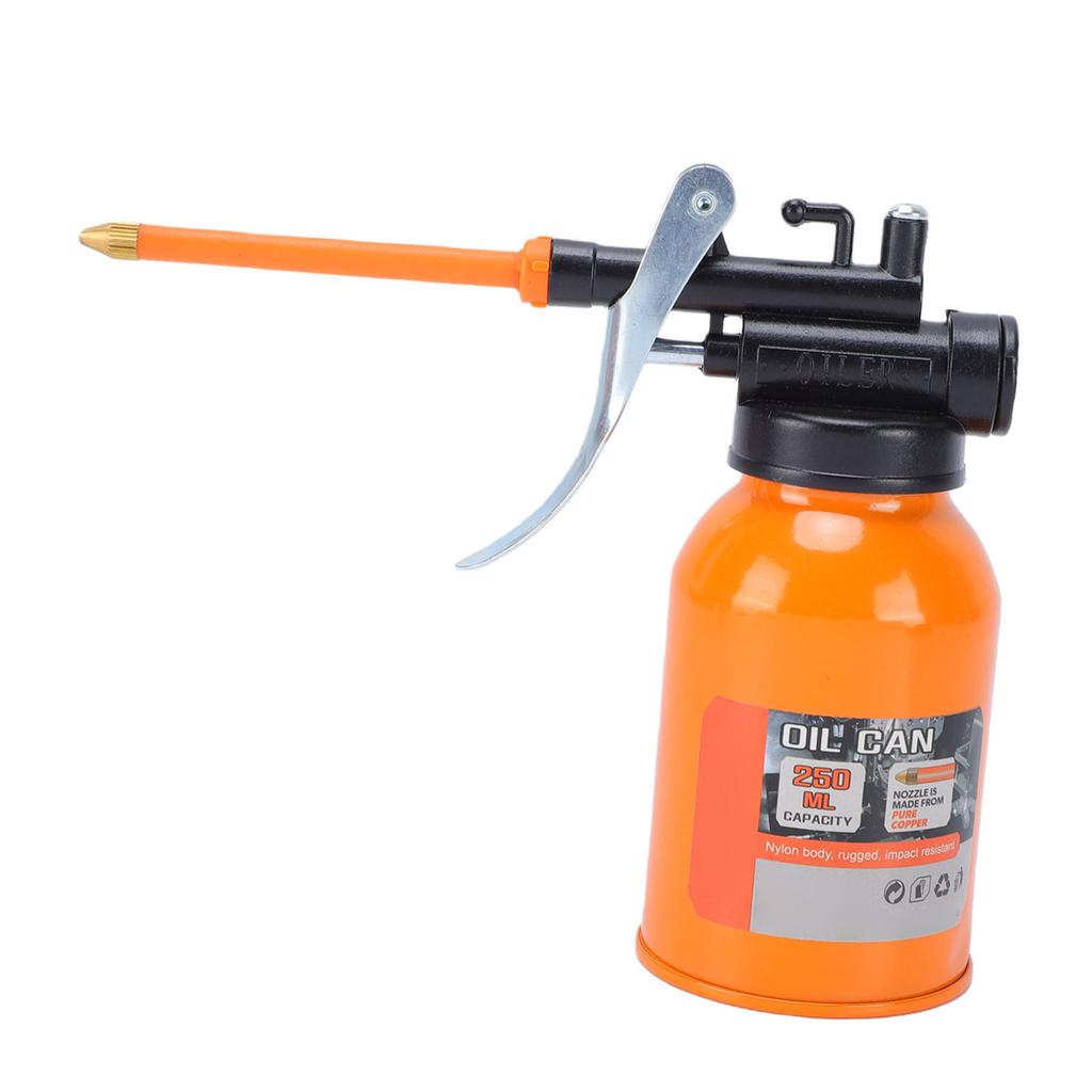 Hand Pump Oiler Can with Straight Spout High Pressure Lubrication Oil Bottle for Home Industrial Use Auto Motorcycle