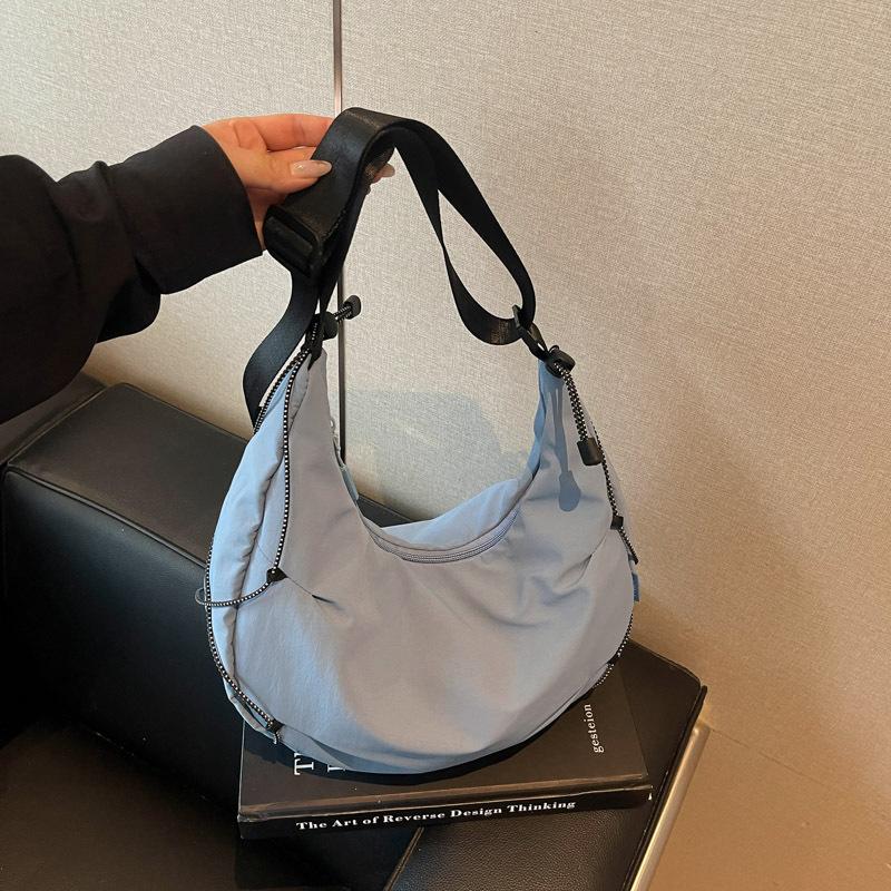 Nylon Shoulder Bag Women's Commuter Crossbody Bag Large Capacity Lightweight Handbag