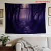 Dark Forest Tapestry Wall Hanging Abstract Digital Print Moody Nature Decor Polyester Boho Gothic Style Art Poster