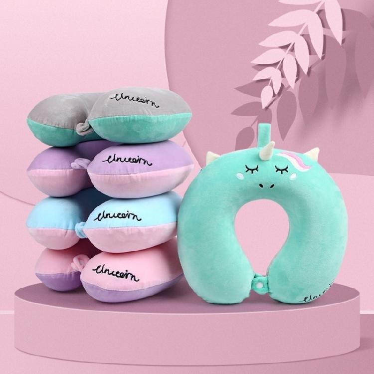Animal Travel Pillow Comfortable Neck Pillow with Unicorns Eye Mask for Business