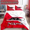 3pcs Duvet Cover Set (1*Duvet Cover + 2*Pillowcase, Without Core), Custom Name AZ Alkmaar Pattern Bedding Set, Home Bedroom Decor Gift