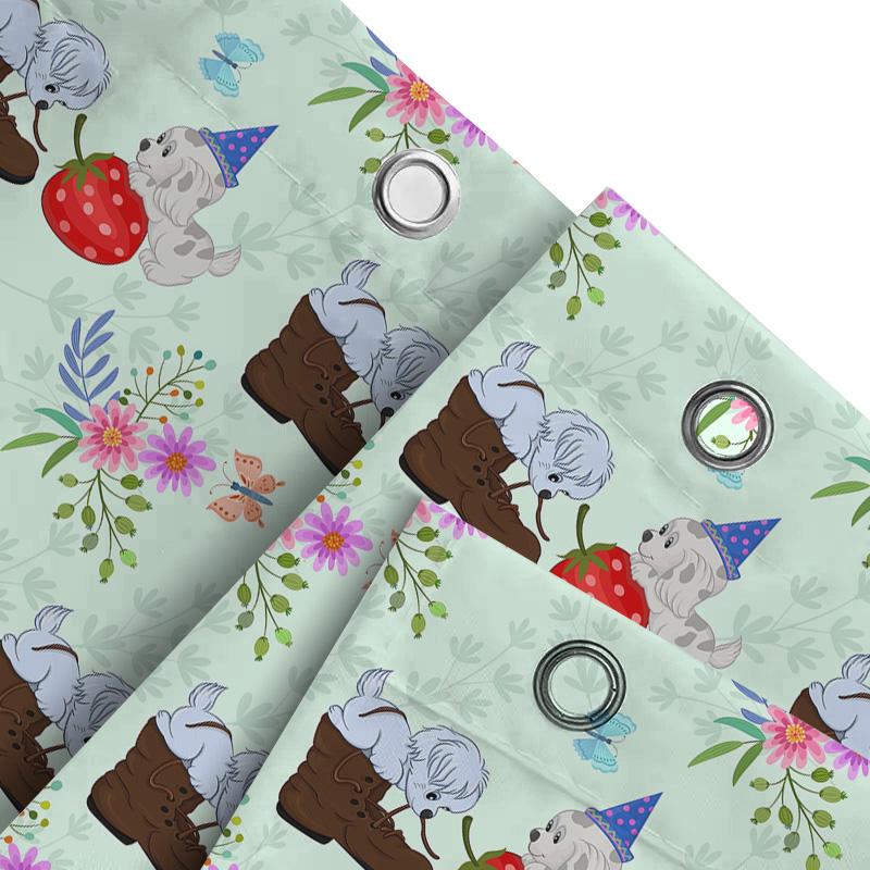 Whimsical Party Gnomes Shower Curtain Perfect for Your Bathroom Decor!