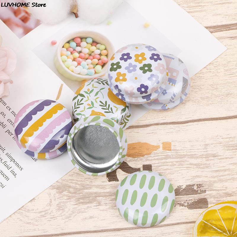 Retro Luxury Candle Jars Holder Storage Case Empty Tin Box Round Container with Lid Small Diy Candle Making Wedding Sweet Gifts