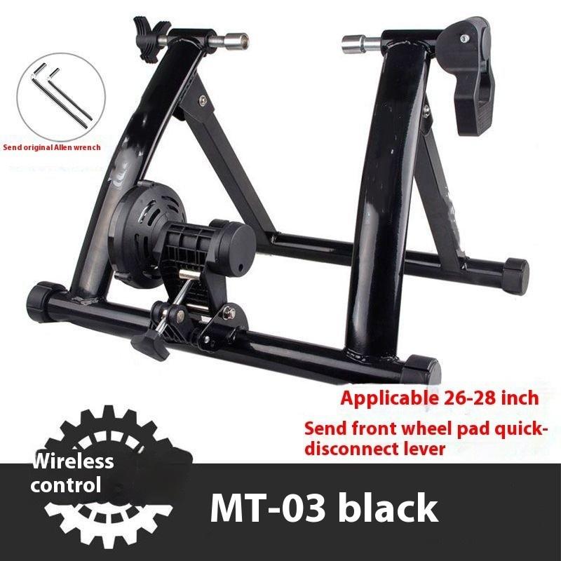 Foldable Magnetic Bike Trainer Stand 6 Speed Roller Cycling Station Indoor Bicycle Exercise Training Stand for 20-28 Inch Tire