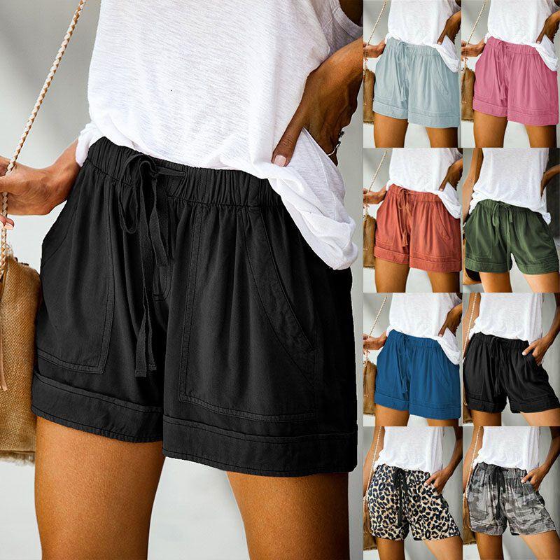 Womens Loose Mini Drawsing Shorts Ladies Loungewear Running Gym Plain Pants