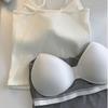 Women's Sweet Cute Strappy Camisole Top with Built-in Bra and Stylish Back Design, Ideal for Layering or Wearing Alone.
