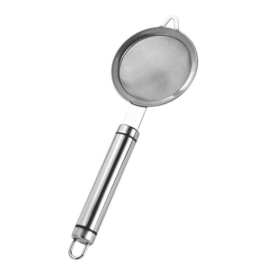 Yousheng Stainless Steel Fine Mesh Strainer Colander with Anti-Slip Handle Kitchen Flour Sieve for Tea Juice Oil Strainer Baking Ingredient