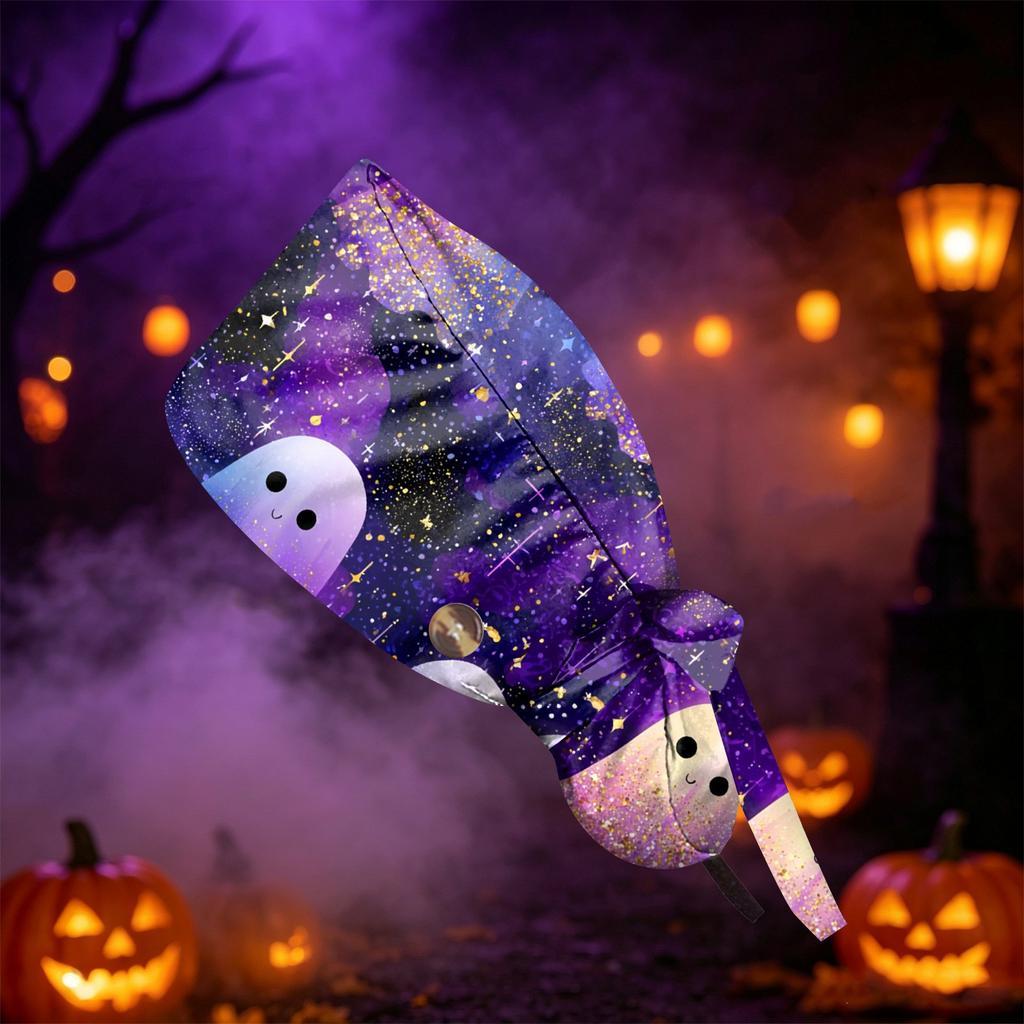 Women's Halloween Printed Ponytail for Work Shower Hair Wrap