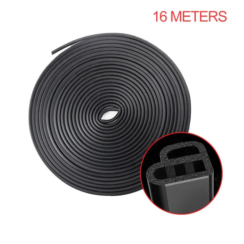 Car Door Seal Strip Rubber Double Layer Sealing Protector Soundproof Waterproof Weather Strips for Car Door Hood Trunk