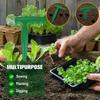 Plantoir à bulbes jardinière vert avec poignée T et échelle de mesure - plantation précise