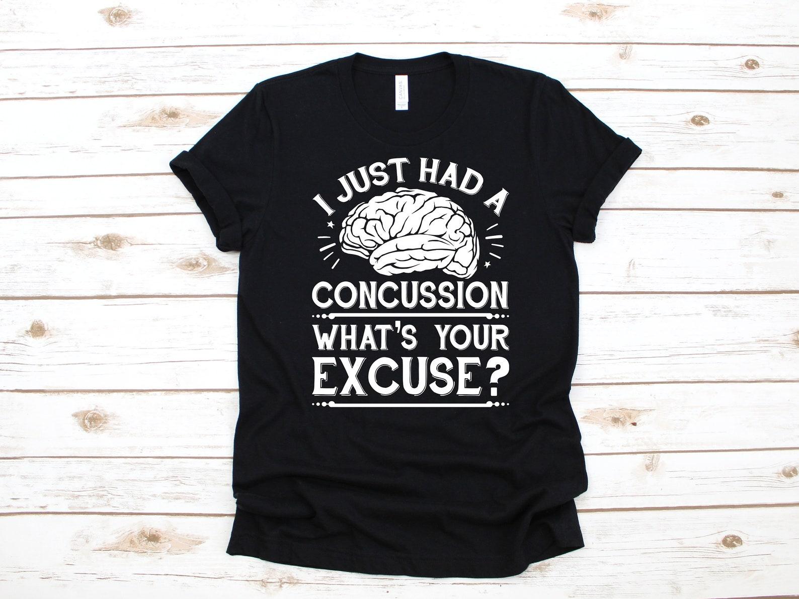 Concussion T-Shirt, Concussion Survivor, TBI Brain Injury Tank Top, T-shirt, T-shirt,T-shirt, Funny Concussion Awareness Apparel Gift S