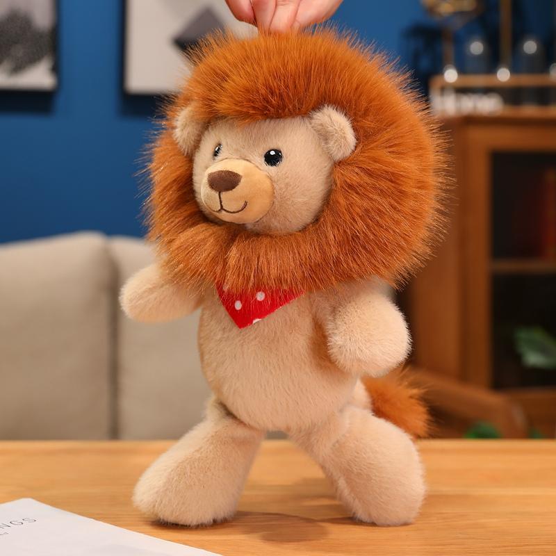 Soft Kawaii Lion Plush Toys Stuffed Animals Cartoon Cute Lion Dolls Toys for Room Decor Boys Birthday Gifts
