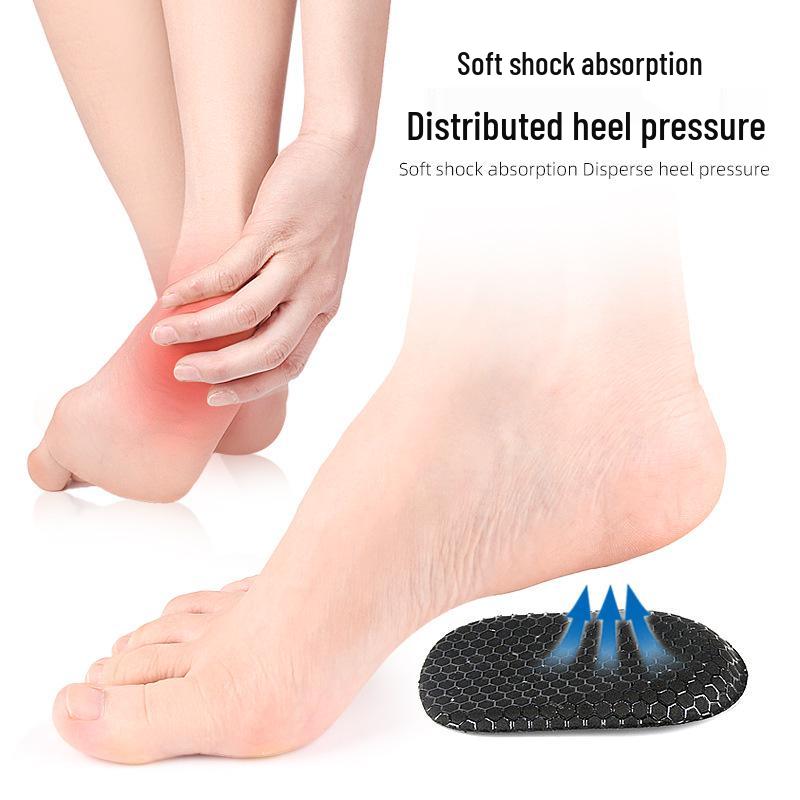 Honeycomb Soft Heel Pad: Rebound, Anti-Slip, Shock-Absorbing, Self-Adhesive, Size-Adjusting Heel Cushion