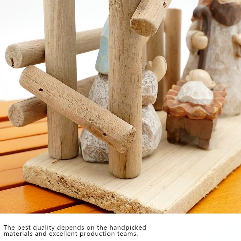 People Christmas Manger Camino Crafts Home Decoration Sculpture Decorations Creative Resin Gifts