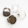 12/14/16/18/20/25mm 6 Colors Bronze Silver Plated Brass Adjustable Ring Setting Blank/Base,Fit 12-25mm Glass Cabochons Bezels