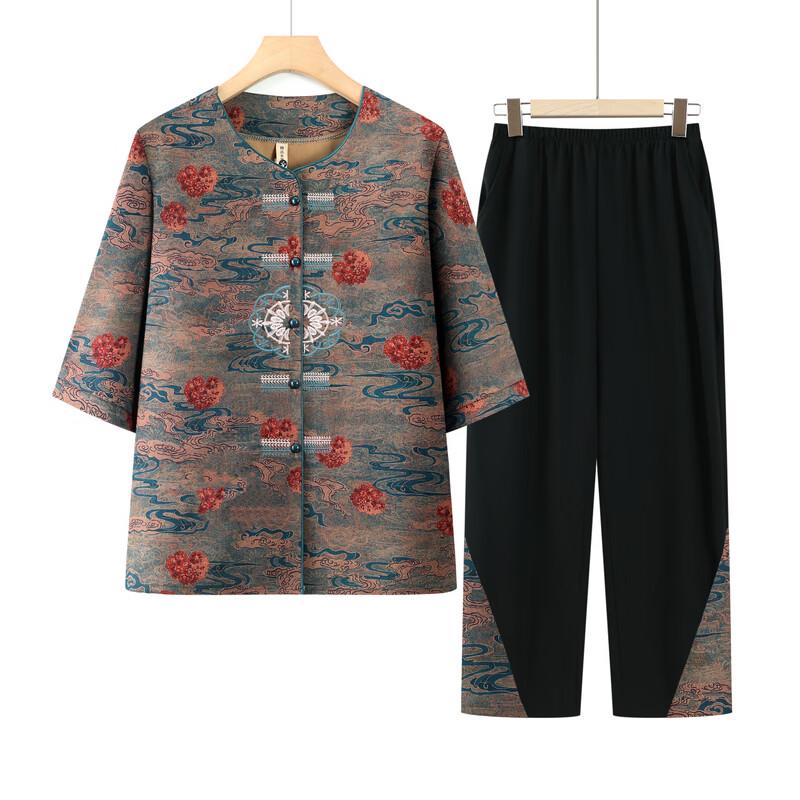 YUZHAOLIN New Chinese Style Floral Suit 2XL